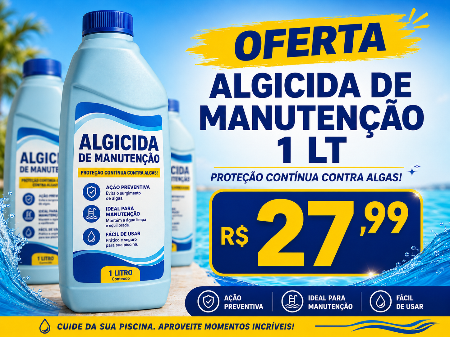 oferta Algicida de Manutenção (1L) da empresa CP Charlivone Piscinas