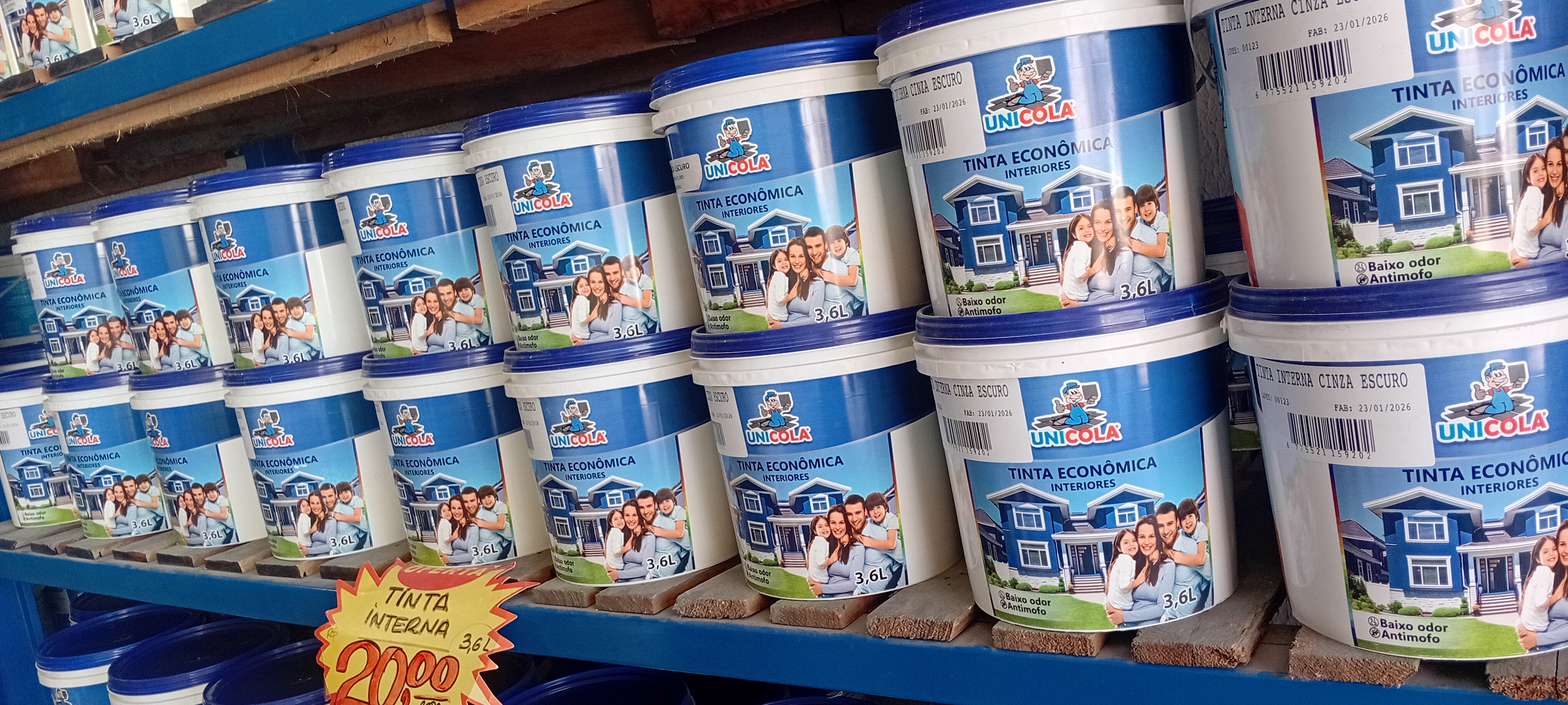 oferta Tinta interiores da empresa Unicolla Argamassas e Tintas