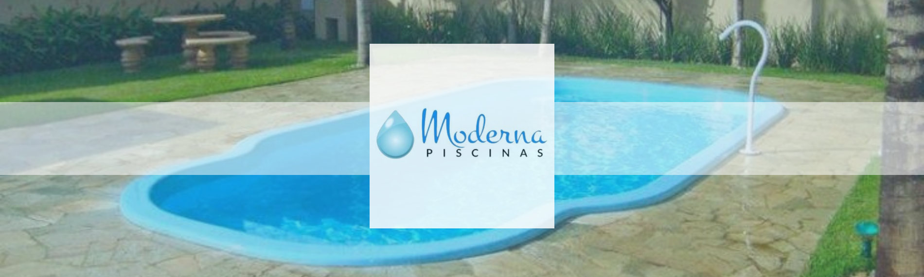 banner da empresa Moderna Piscinas - Venda de Piscinas Zona Norte