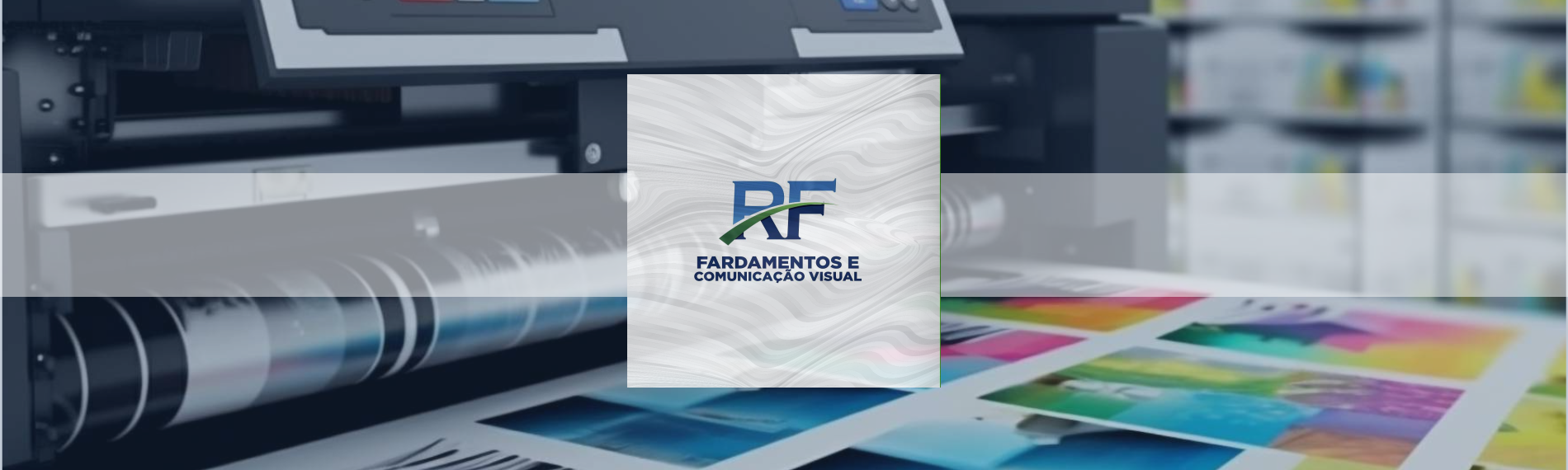 banner da empresa RF Fardamentos e Comunicação Visual