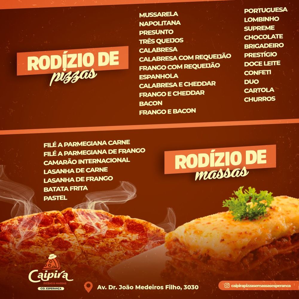 Caipira Rodízio Pizzas E Massas Em Natal, RN