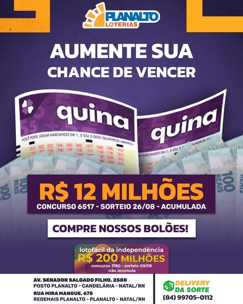 foto 4 de Planalto Loterias Natal - Bolões Delivery