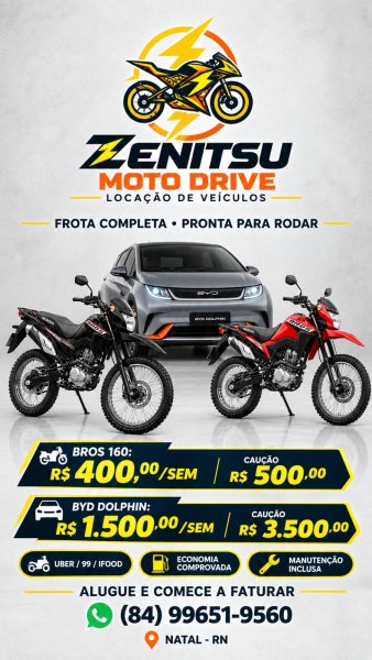 foto 2 de ZENITSU Moto Drive - Locação de Veículos