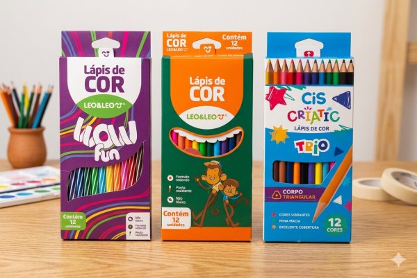 oferta Lápis De Cor 12 Cores da empresa Letícia Stella Moda Kids - Infantil e Juvenil
