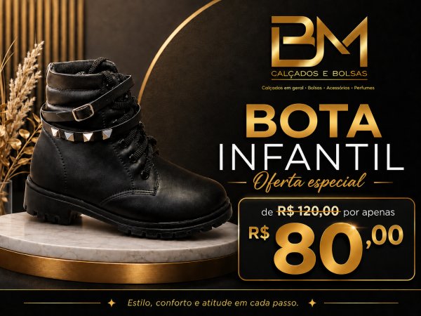 oferta Bota Infantil da empresa BM Calçados