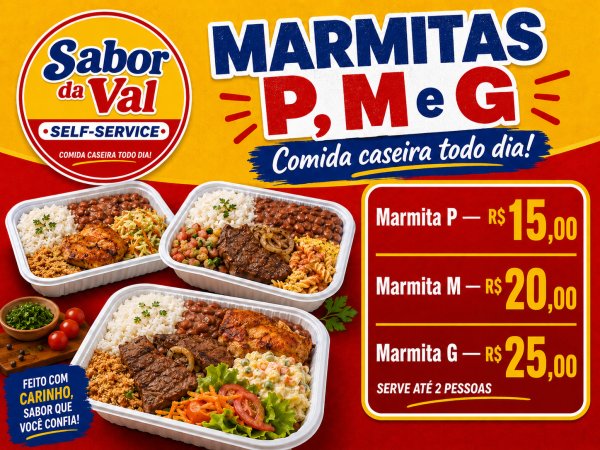 oferta Marmitas Caseiras da empresa Sabor da Val