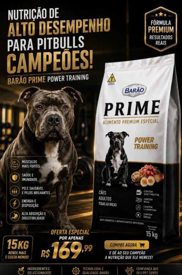 oferta Ração Barão Prime Power Training 15 Kg da empresa L&T Nutri Rações