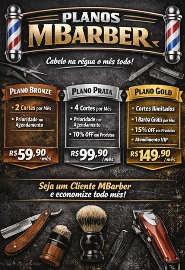 oferta Barbearia Com Planos Mensais da empresa MBarber
