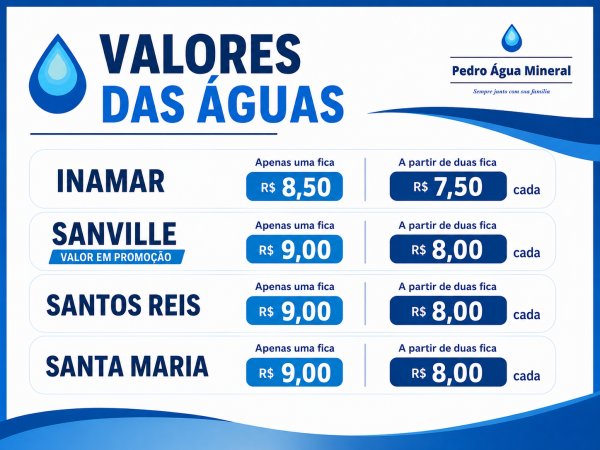 oferta Água Mineral da empresa Pedro Água Mineral