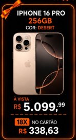 oferta iPhone 16 Pro 256GB da empresa Smart Cell Eletrônicos - A Original