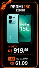 oferta REDMI 15C 128GB da empresa Smart Cell Eletrônicos - A Original