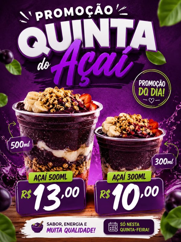 oferta Promoção de Açaí da empresa Rei do Hot Dog