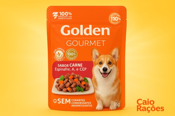 oferta Gourmet Golden Cães Pequeno Porte Carne da empresa Caio Rações