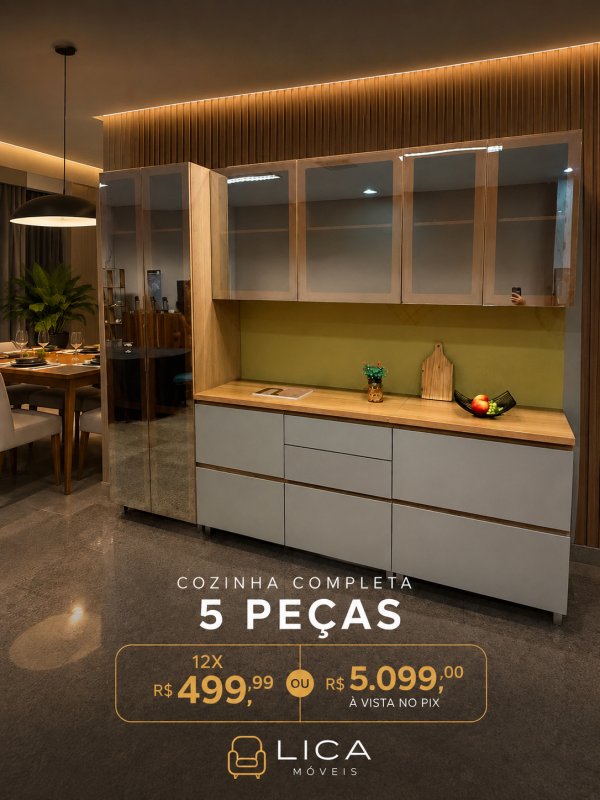 oferta Cozinha Completa 5 Peças da empresa Lica Móveis - Amaro Barreto