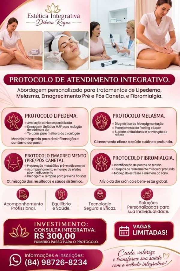 oferta Protocolo de Atendimento Integrativo da empresa Estética Integrativa Débora Rique