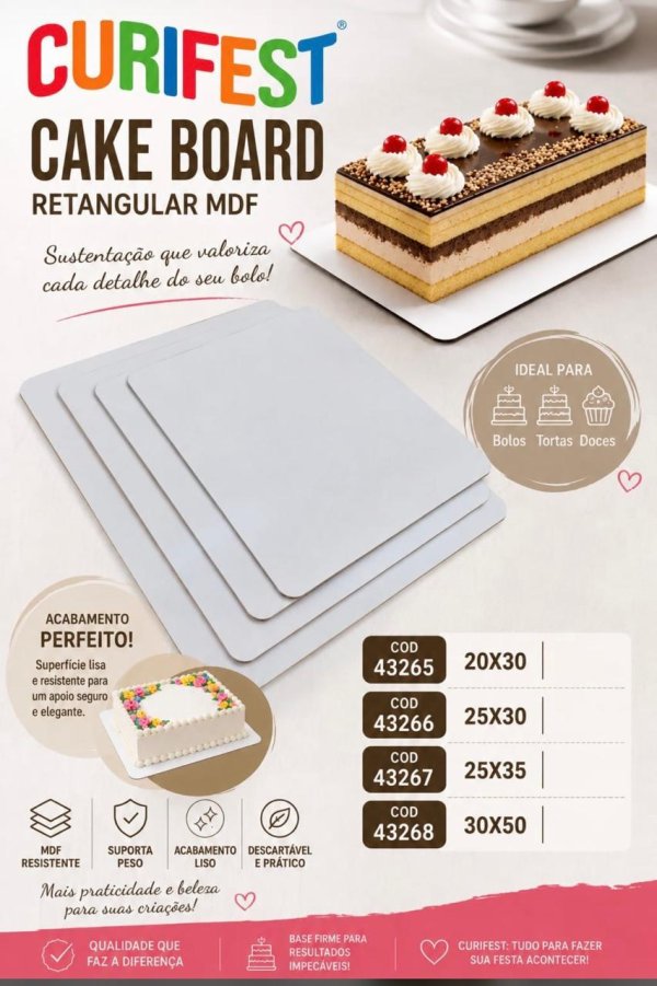 oferta Cake Board da empresa Drica Bomboniere & Embalagens