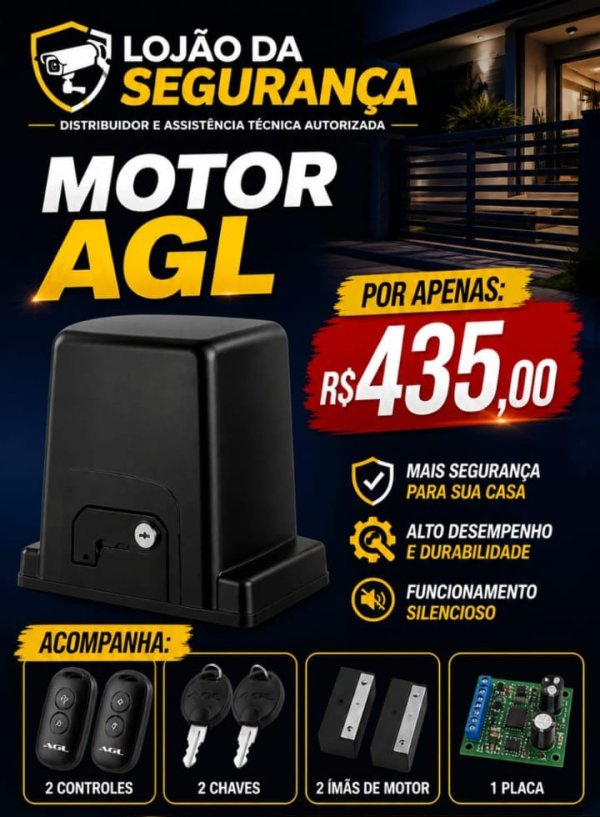 oferta Motor AGL para portão automático da empresa Lojão da segurança