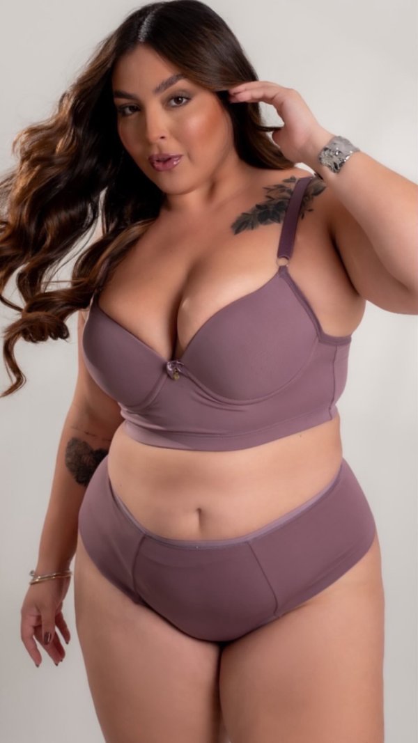 oferta Sutiã Com Bojo Plus Size Liso da empresa Bela Morena - Moda Feminina Plus Size