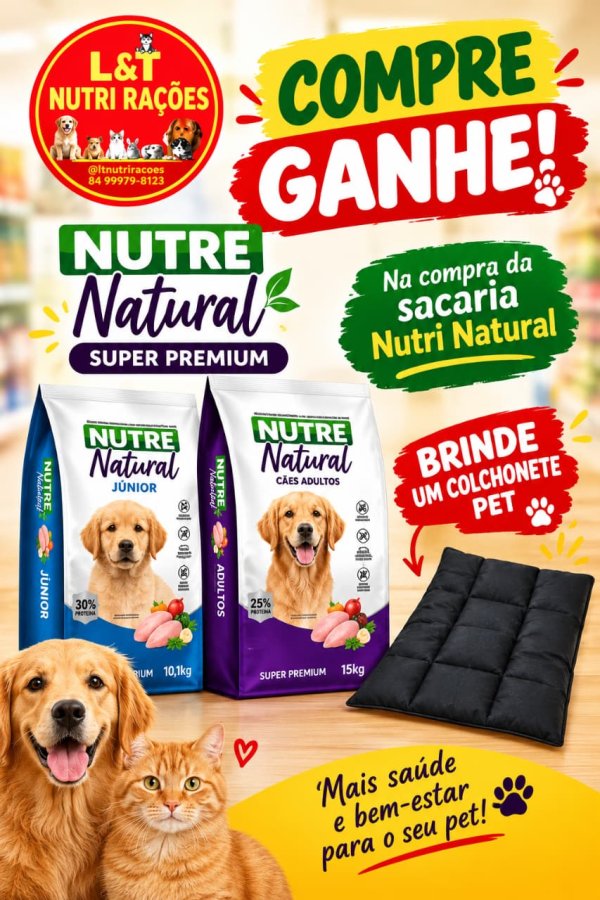 oferta Sua Compra Vale um Brinde! da empresa L&T Nutri Rações