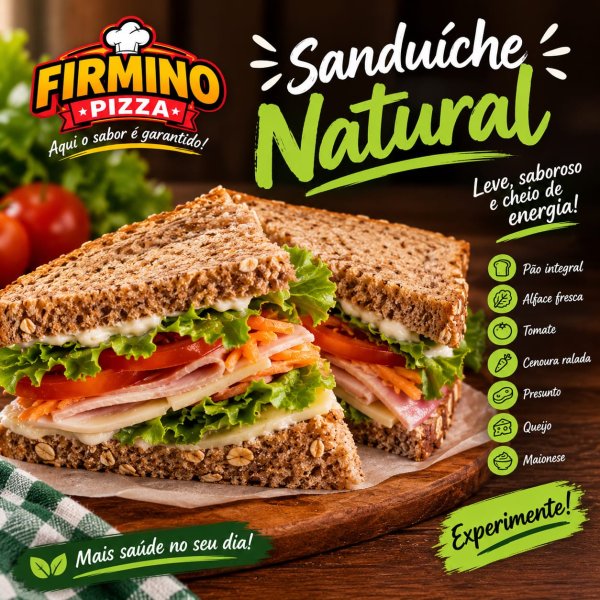 oferta Sanduíche Natural da empresa Pizzaria Firmino