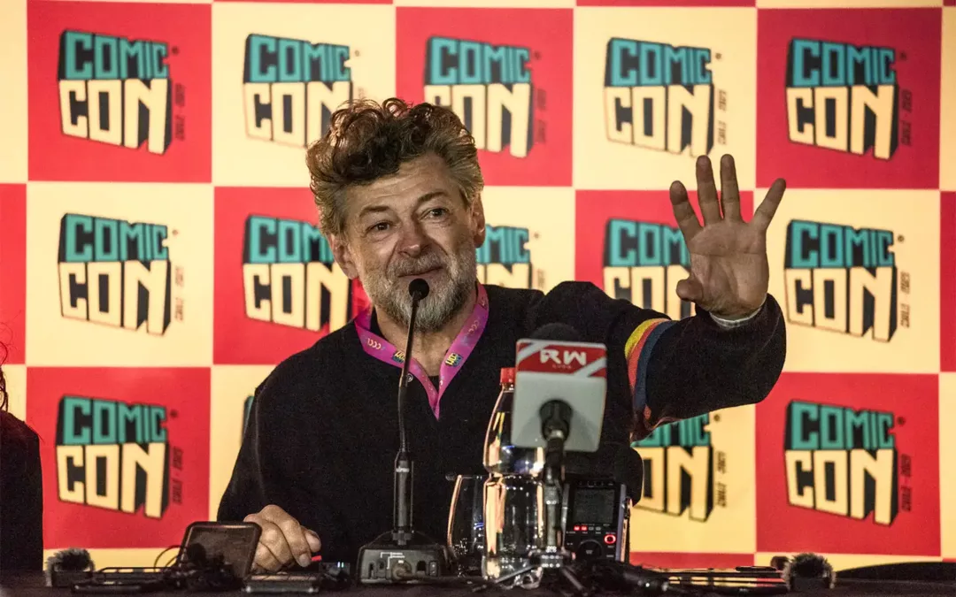 El actor Andy Serkis en su estadía en la Comic Con Chile