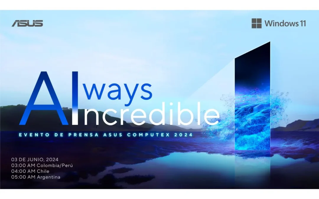 ASUS potenciará IA en el evento Always Incredible durante Computex 2024