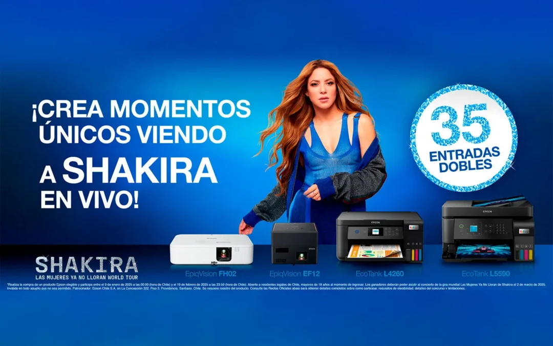 ¡No dejes pasar la oportunidad! Epson te invita al concierto de Shakira en Santiago