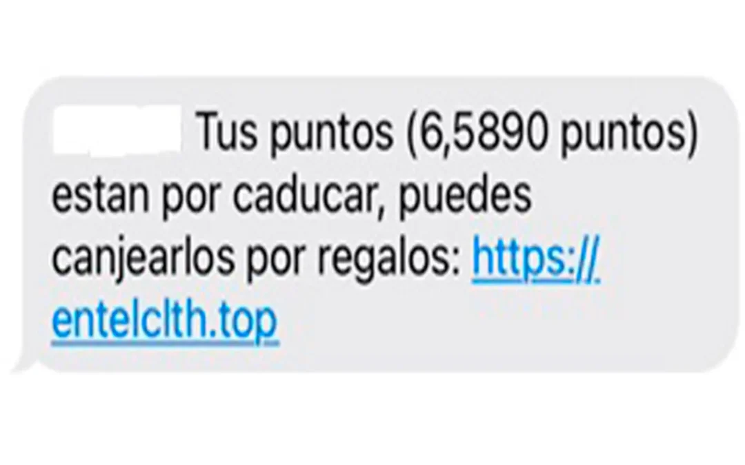 Alerta de estafa: “Canjea tus puntos antes de que caduquen”