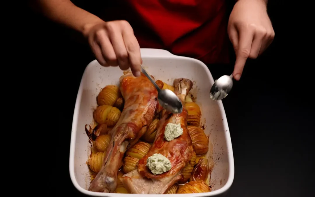 Un plato de otoño: Cordero asado al vino blanco