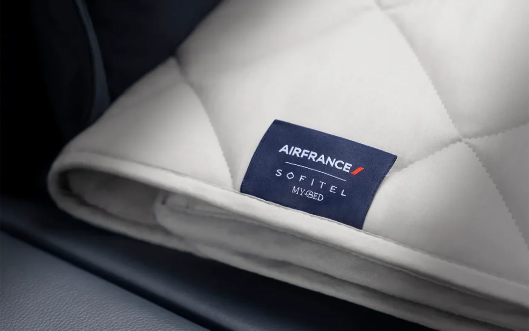 Air France presentó una nueva funda de colchón Sofitel MY BED en su cabina Business