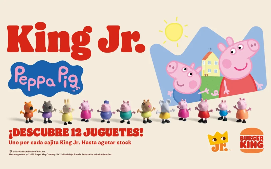 Burger King y Peppa Pig se unen para sorprender a las familias con nueva colección de juguetes