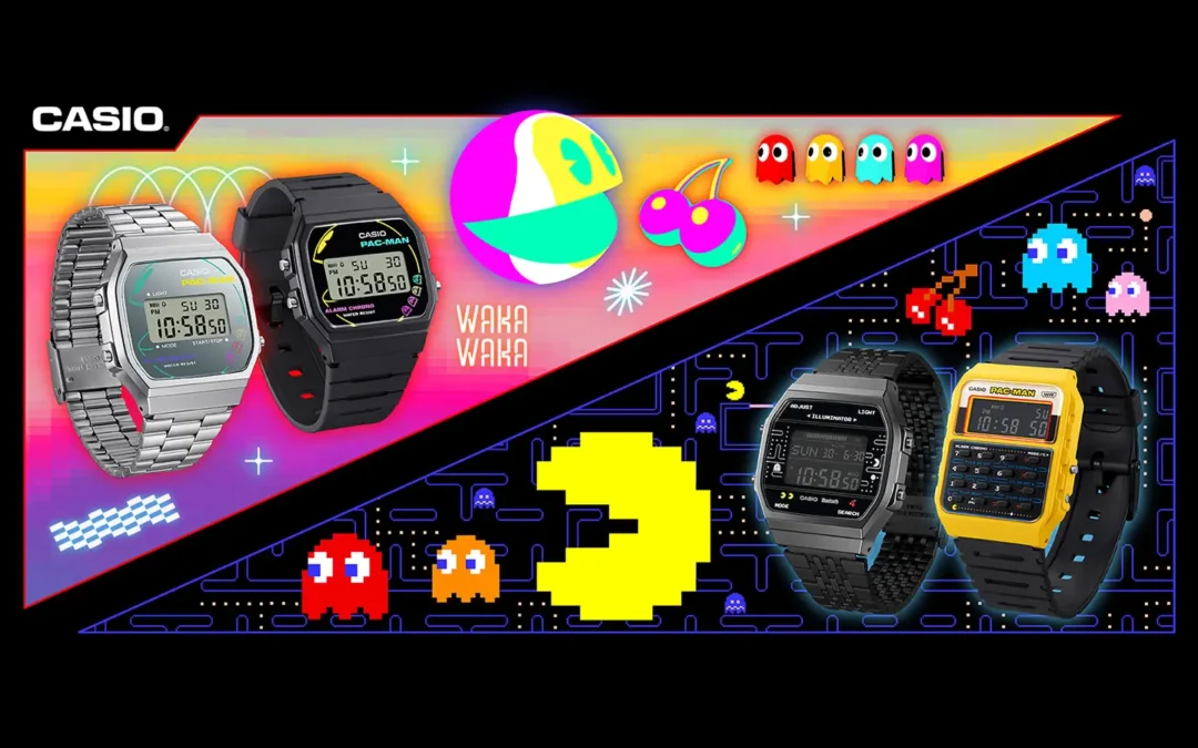 PAC-MAN cumple 45 años y Casio lo celebra con una colección de relojes inolvidable