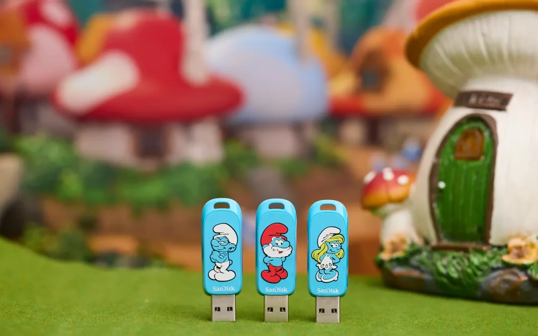 SanDisk lanzó memorias USB de Los Pitufos con diseño coleccionable y juego gratis