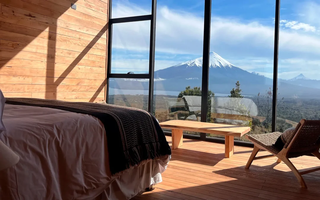 Ampe Lodge: desconexión total frente a los volcanes del sur