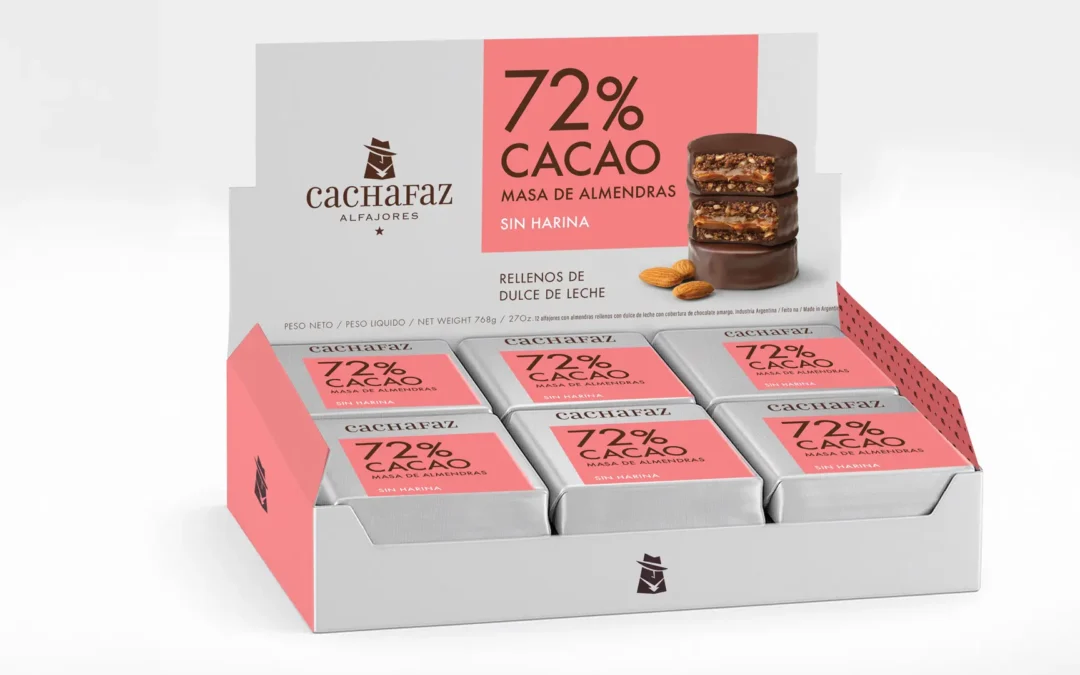 Cachafaz presenta nuevo alfajor 72% cacao y harina de almendras: un gusto sofisticado y también consciente