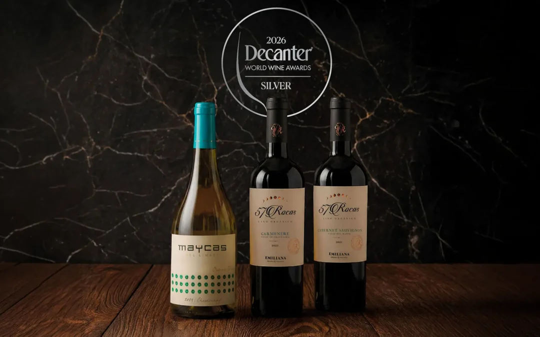 Viñedos Orgánicos Emiliana brilla en los prestigiosos Decanter World Wine Awards 2026 con tres Medallas de Plata