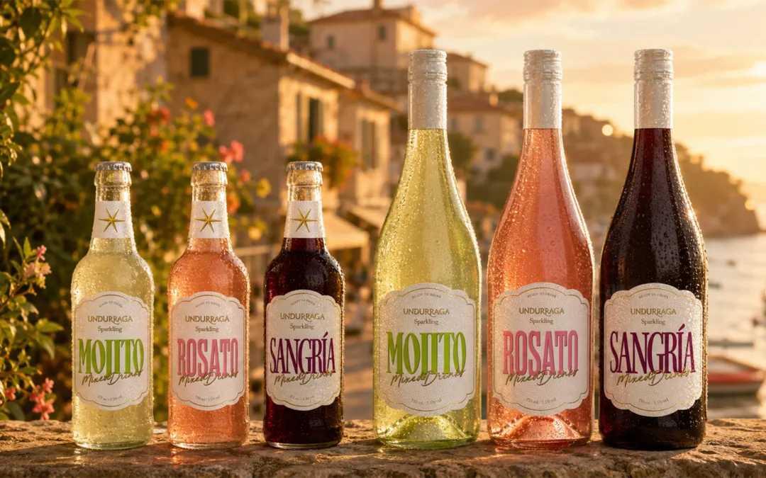 Undurraga Sparkling lanzó Mixed Drinks: Tres cócteles listos para servir de baja graduación