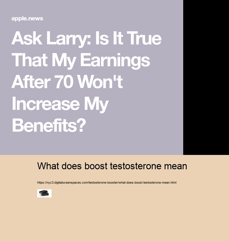 what does boost testosterone mean