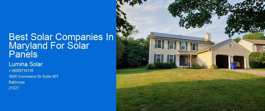 Best Solar Companies In Maryland For Solar Panels