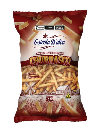 Palitinho de trigo sabor churrasco