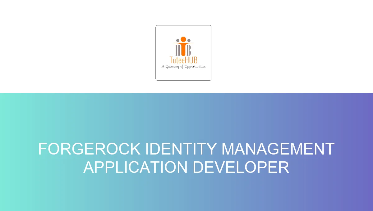 ForgeRock Identity Management Application Developer