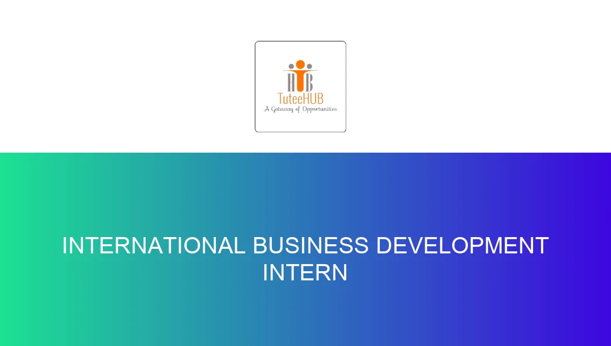 International Business Development Intern