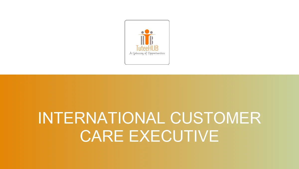International Customer Care Executive