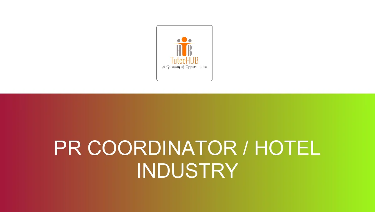 PR coordinator / Hotel Industry