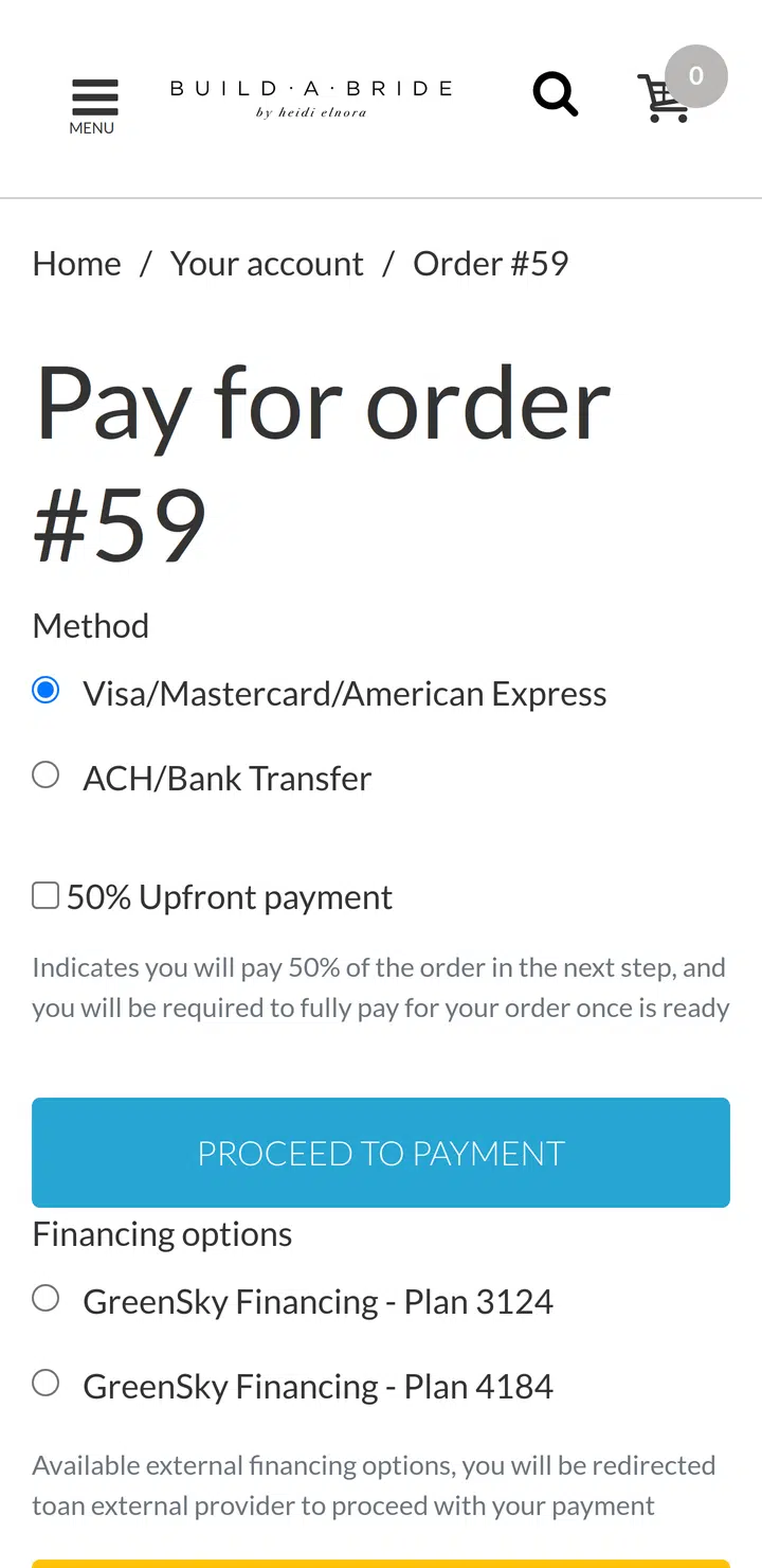 Payment page