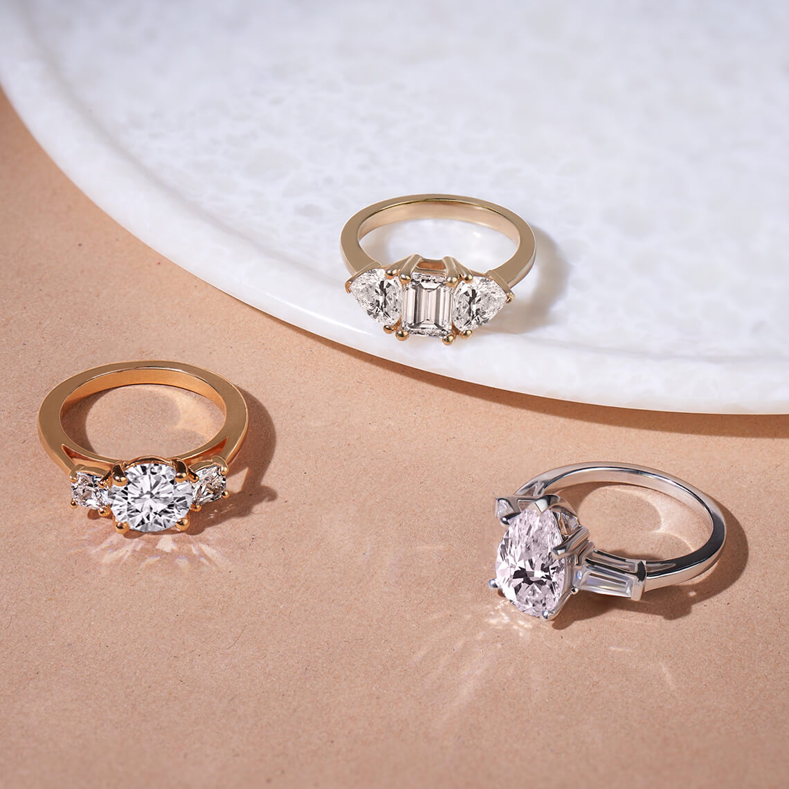 three-stone rings
