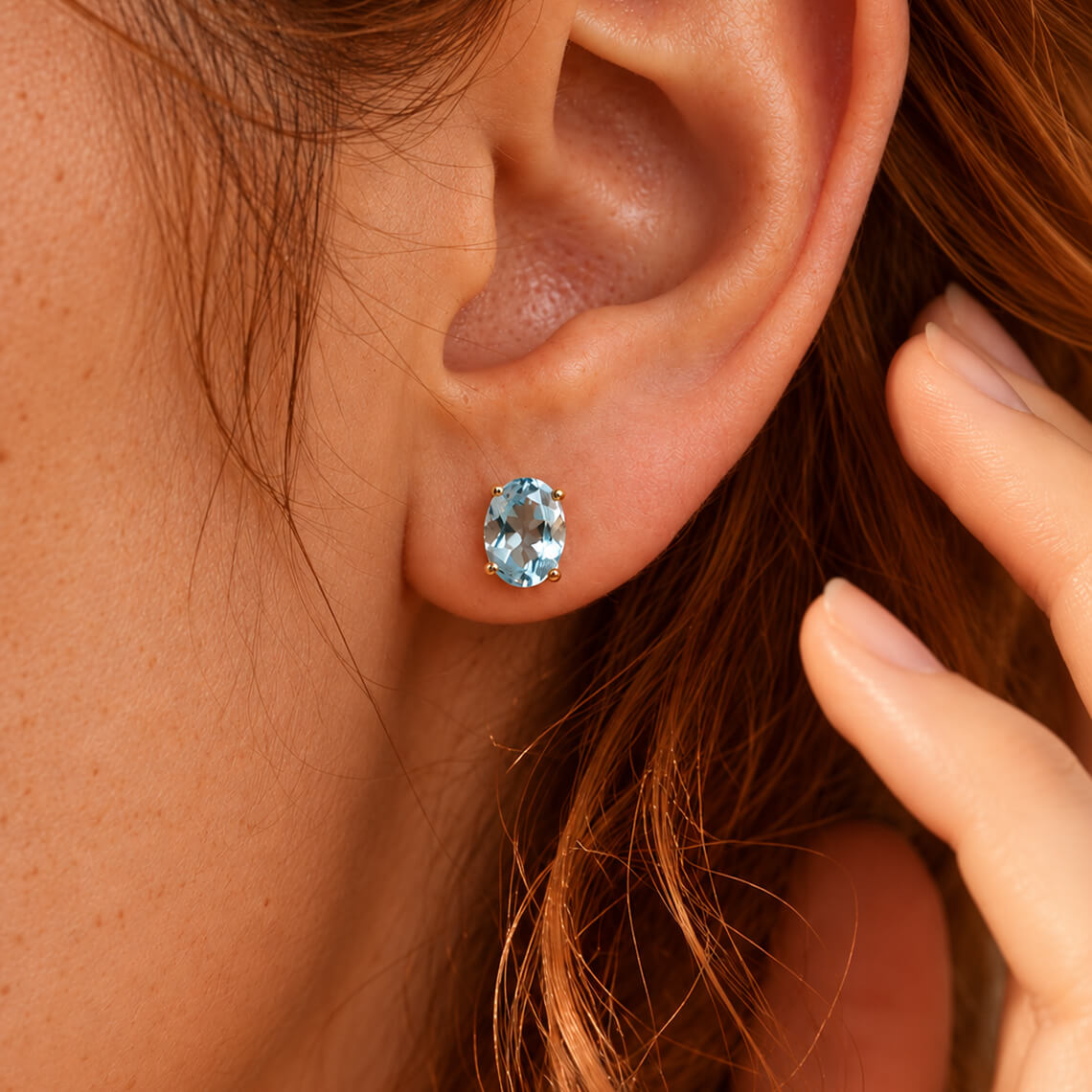 Blue Diamond Studs