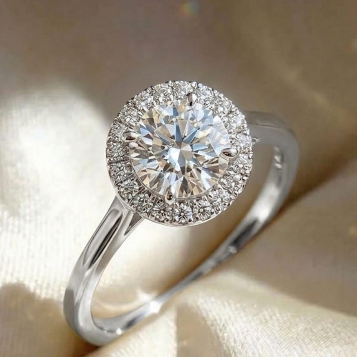 Halo engagement rings