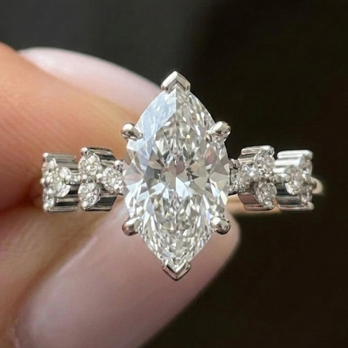 side stone rings