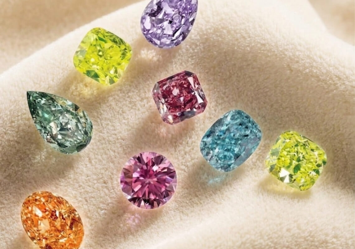 Colored lab diamonds